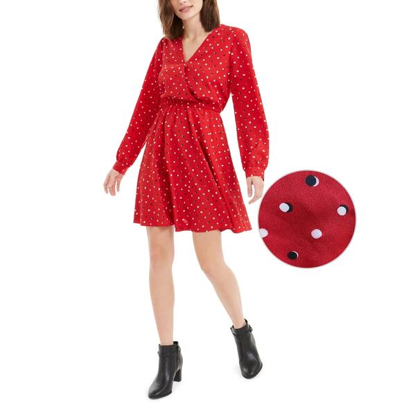 NWT Maison Jules Sz M Red Rainbow Fit and Flare - Picture 2 of 13